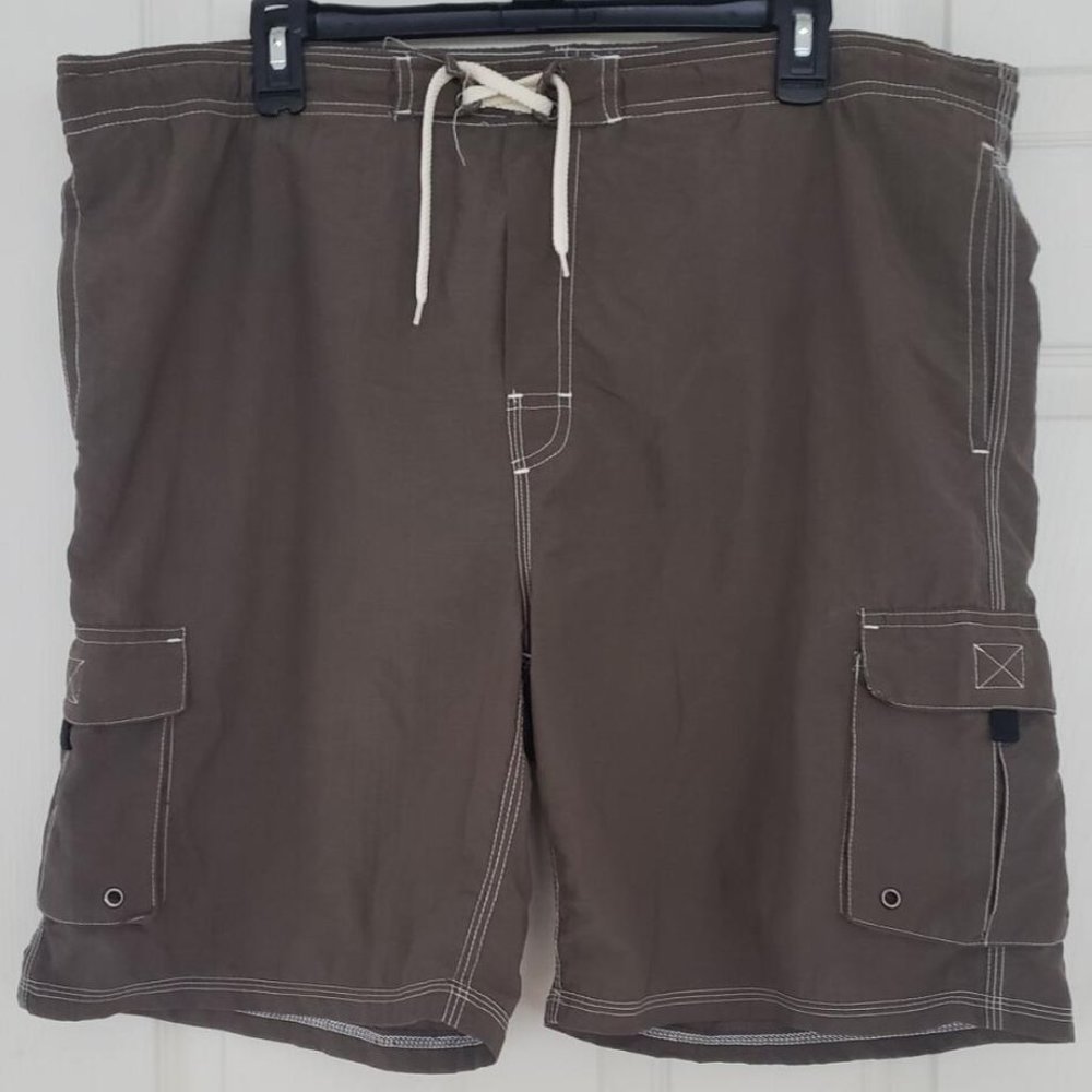 PACIFIC SCENE Quick Dry Beach Board Shorts Swim Trunk with Pockets size L